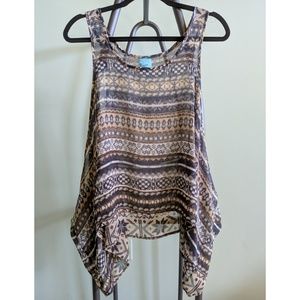 Happening In the Present Flowy Print Tank Top